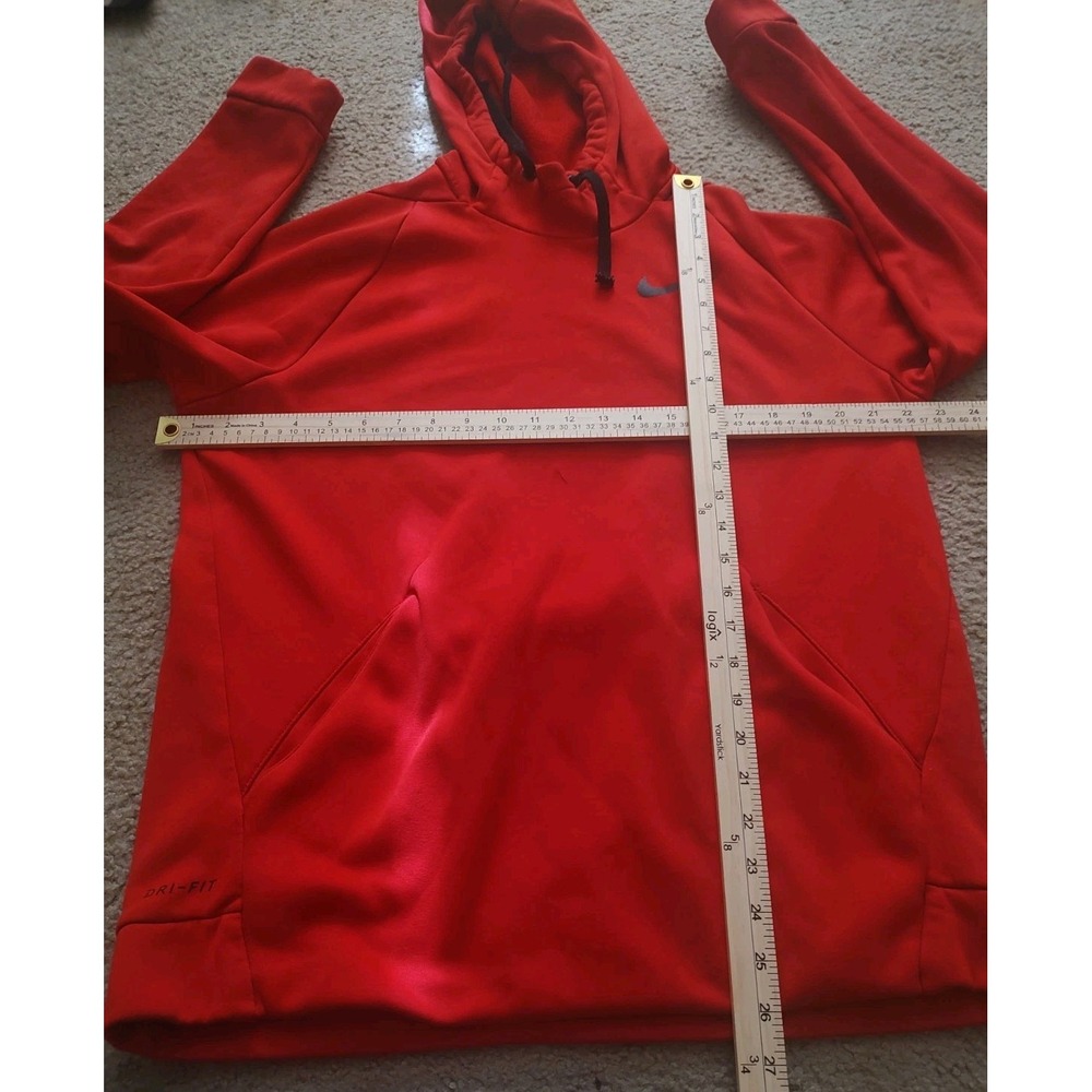 Nike Red Sherpa Hoodie -‎ Size M - Dri Fit